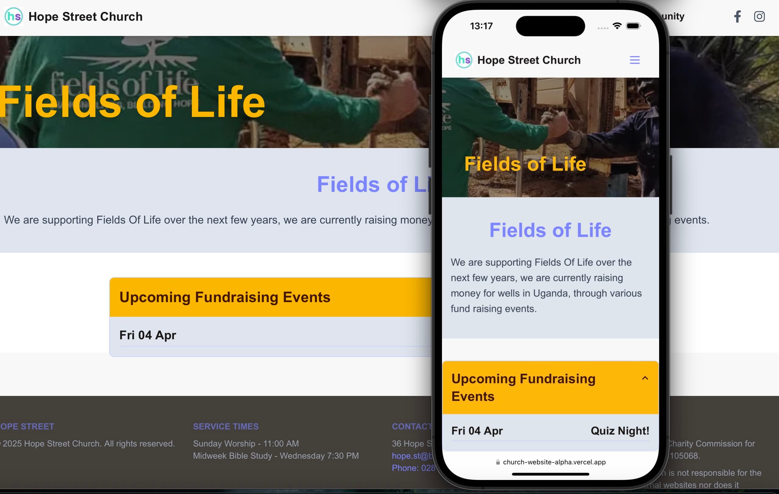 Responsive and mobile friendly.